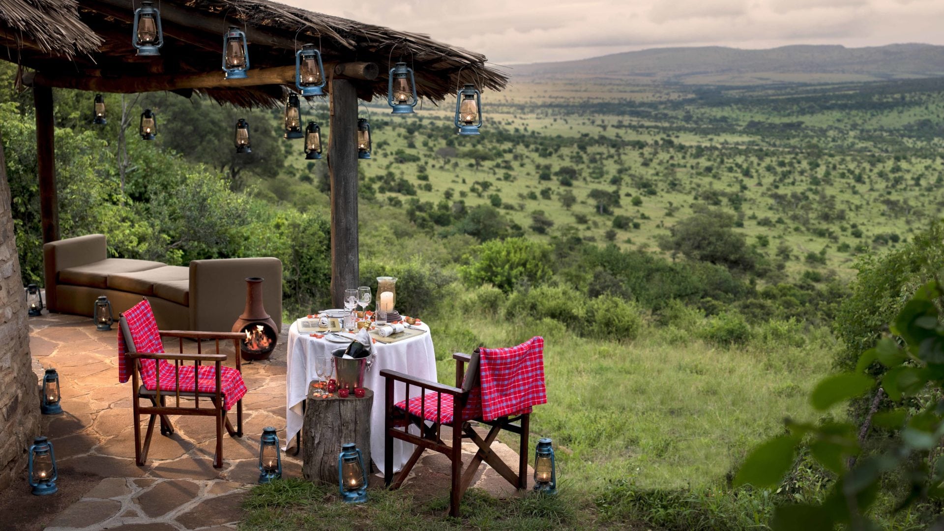 Fine dining experience at a luxury safari camp in Tanzania