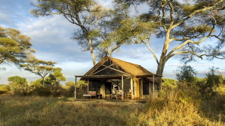 a tented camp in the tarangire national park