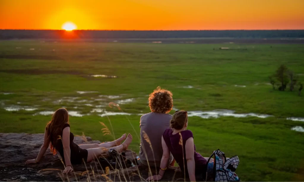Romantic sunset safari in Tanzania for honeymoon