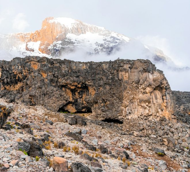 Beautiful shot of a landscape of Tanzania and Kenya from Kilimanjaro mountain